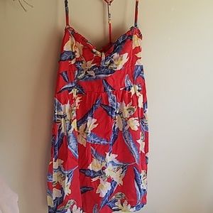Tropical Red Hollister Dress